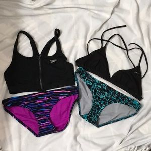Speedo Endurance Lite Bikini Tops and Bottoms, Size 8